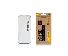 Tactical apsauginis stiklas Shield 5D skirtas Apple iPhone 16 Pro su juodos spalvos krašteliu