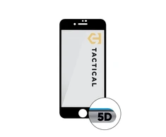 Tactical apsauginis stiklas Shield 5D skirtas Apple iPhone 7/8/SE2020/SE2022 su juodos spalvos krašteliu
