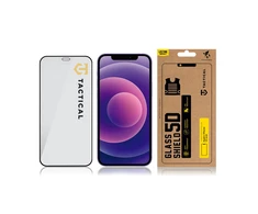 Tactical apsauginis stiklas Shield 5D skirtas Apple iPhone 12 mini su juodos spalvos krašteliu
