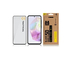 Tactical apsauginis stiklas Shield 5D skirtas Samsung Galaxy A35 5G su juodos spalvos krašteliu