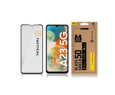Tactical apsauginis stiklas Shield 5D skirtas Samsung Galaxy A23 5G su juodos spalvos krašteliu