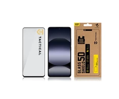 Tactical apsauginis stiklas Shield 5D skirtas Xiaomi Redmi Note 14 4G/5G su juodos spalvos krašteliu