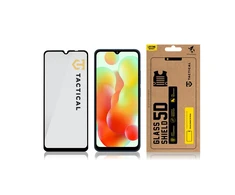 Tactical apsauginis stiklas Shield 5D skirtas Xiaomi Redmi 12C su juodos spalvos krašteliu
