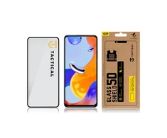 Tactical apsauginis stiklas Shield 5D skirtas Xiaomi Redmi Note 11 Pro 5G/11 Pro+ 5G su juodos spalvos krašteliu