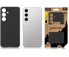 Tactical Aramid pluošto telefono dėklas su MagSafe palaikymu skirtas Samsung Galaxy S24 (S921), juodas