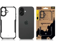 Dėklas Tactical Quantum Stealth dangtelis, skirtas Apple iPhone 17, permatomas juodas