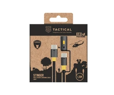 Tactical Stinger kabelis su žibintuvėliu USB-C/USB-C 1,5m juodos spalvos