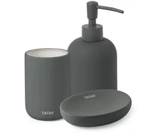 Tatay Ceramik Dish for liquid soap Soft ceramic anthracite pilka