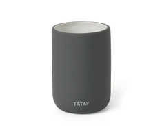 Tatay Sourcing Dantų šepetėlio laikiklis, minkštas, keraminis, antracito pilkos spalvos, 8411801239582