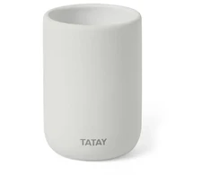 Tatay Toothbrush container Soft ceramic, baltas