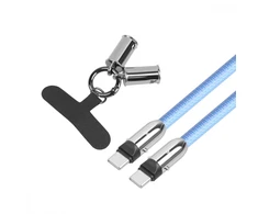 TB 2in1 USB C laidas, raištelis, 1m, mėlynas