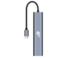 TB Adapteris ŠAKOTUVAS USB C 6w1 - HDMI, USBx3, PD, RJ-45