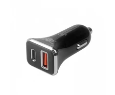 TB Universalus USB A+C QC automobilinis įkroviklis