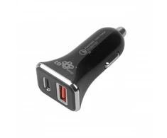 TB Universalus USB A+C QC automobilinis įkroviklis