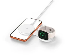 Tech-Protect A55 2IN1 MAGNETINIS MagSafe BELAIDIS ĮKROVIKLIS 25W QI2.2 Baltas