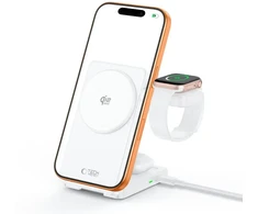 Tech-Protect A56 3IN1 MAGNETINIS MagSafe BELAIDIS ĮKROVIKLIS 25W QI2.2 Baltas