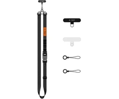 Smycz Tech-Protect C9S Rope Crossbody do telefonu - juoda-oranžinė