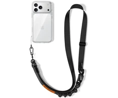 TECH-PROTECT C9S ROPE CROSSBODY JUODA/ORANŽINĖ