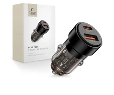 „Tech Protect CC03“ 2 prievadų PD75W automobilinis įkroviklis - juodas