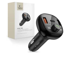 Tech-Protect CC06 3 prievadų PD72W automobilinis įkroviklis su siųstuvu - juodas