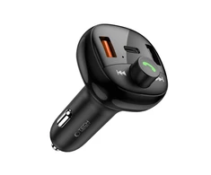 Tech-Protect CC06 3 prievadų PD72W automobilinis įkroviklis su siųstuvu - juodas