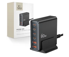 Tech-Protect DC80W-GAN 6-PORT juoda