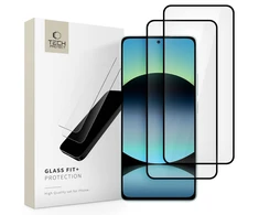 Spigen Tech-Protect Glass Fit +2 vnt. apsauginis stiklas for Xiaomi Redmi Note 14 4G / 5G – juodos spalvos