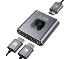 TECH-PROTECT HB07 HUB ADAPTERIS 2IN1 HDMI 4K 60HZ SPACE Pilkas