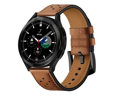 Tech Protect Išmaniojo laikrodžio Samsung Galaxy 4 odinis dirželis, Rudos spalvos, 40/42/44/46m