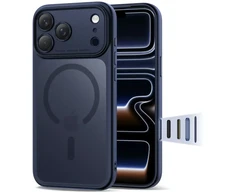 „TECH-PROTECT MAGPEAK CC“ telefono dėklas su „MagSafe“ palaikymu, skirtas „Apple iPhone 17 Pro Max“, mėlynas