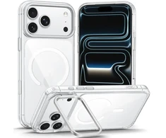 Tech-Protect MagStand MagSafe CC dėklas, skirtas iPhone 18 Pro / 17 Pro - permatomas