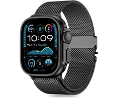 Tech-Protect Milano Apple Watch 6 / 7 / 8 / 9 / 10 / SE / Ultra 1 / 2 (44 / 45 / 46 / 49 mm) juodos spalvos
