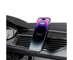Tech-Protect MM15W-V1 automobilinio telefono laikiklis su MagSafe 15W indukciniu įkrovikliu orlaidei - juodas