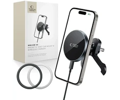 „Tech-Protect mm15W-V5“ magnetinis „MagSafe“ automobilio laikiklis į oro išleidimo angą - Juodas