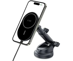 TECH-PROTECT MM15W-V6 MAGNETIC MAGSAFE DASHBOARD &amp; VENT CAR MOUNT WIRELESS CHARGER 15W Juodas/Juodas