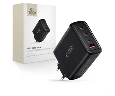 Tech-Protect NC120W-GAN 4-Port laidinis įkroviklis PD 120W / QC3.0 juodos spalvos