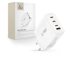 Tech-Protect NC120W-GAN 4-Port laidinis įkroviklis PD 120W / QC3.0 baltos spalvos