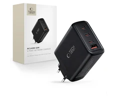 Tech-Protect NC140W-GAN 4-Port laidinis įkroviklis PD 140W / QC3.0 juodos spalvos