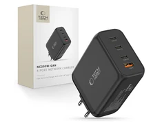 Tech-Protect NC200W-GAN 4-port laidinis įkroviklis PD 200W / QC3.0 juodos spalvos
