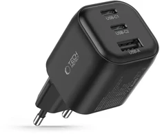 TECH-PROTECT NCA100W-GAN-AVS 3-PORT NETWORK CHARGER PD 3.2 100W / QC3.0 Juodas