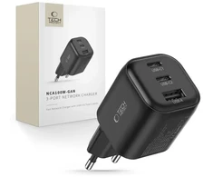 TECH-PROTECT NCA100W-GAN-AVS 3-PORT NETWORK CHARGER PD 3.2 100W / QC3.0 Juodas