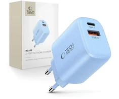 „Tech-Protect NCA30 PD 30W QC3.0 USB-A / USB-C“ sieninis įkroviklis - Mėlyna