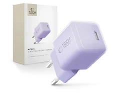 Tech-Protect NCM25 USB-C PD 25W sieninis įkroviklis - Violetinė