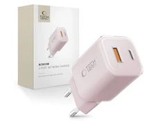 „Tech-Protect NCM33W“ 2 prievadų PD33W/QC3.0 sieninis įkroviklis – rožinis
