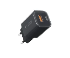 „Tech-Protect NCM33W“ 2 prievadų PD33W/QC3.0 sieninis įkroviklis - juodas