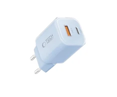„Tech-Protect NCM33W“ 2 prievadų PD33W/QC3.0 sieninis įkroviklis - mėlynas