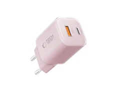 „Tech-Protect NCM33W“ 2 prievadų PD33W/QC3.0 sieninis įkroviklis – rožinis