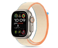 Apyrankė Apple Watch 6 / 7 / 8 / 9 / 10 / SE (40 / 41 / 42 mm) Tech-Protect Nylon Kreminis