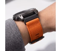 Tech-Protect Nylon Classic Strap for Garmin Fenix ​​5X / 5X Plus / 6X / 6X Pro / 7X / 8 / 8 Pro / 9 / 9 Pro (47 mm) - Oranžinis