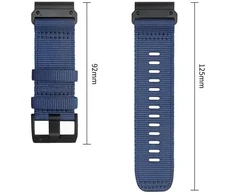 Tech-Protect Nylon Classic Strap for Garmin Fenix ​​5X / 5X Plus / 6X / 6X Pro / 7X / 8 / 8 Pro / 9 / 9 Pro (47 mm) - Navy Mėlyna